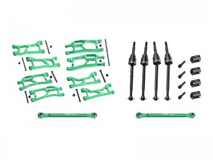 GPM TXMMWIDE/KIT 7075 ALLOY WIDEMAXX SUSPENSION KIT 10790 FOR TRAXXAS MINI MAXX / MINI XRT 107154-1 108076-1 - GREEN - TXMMWIDE/KIT-G