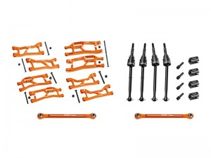 GPM TXMMWIDE/KIT 7075 ALLOY WIDEMAXX SUSPENSION KIT 10790 FOR TRAXXAS MINI MAXX / MINI XRT 107154-1 108076-1 - ORANGE - TXMMWIDE/KIT-OR