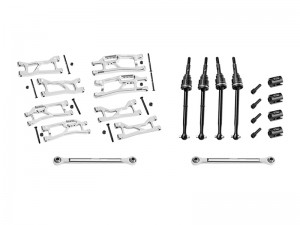 GPM TXMMWIDE/KIT 7075 ALLOY WIDEMAXX SUSPENSION KIT 10790 FOR TRAXXAS MINI MAXX / MINI XRT 107154-1 108076-1 - SILVER - TXMMWIDE/KIT-S