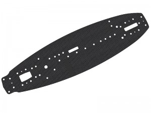 3RCING SAK-CM115/GA GRAPHITE CHASSIS FOR 1/10 CERO M- CHASSIS FWD RC CAR - SAK-CM115/GA