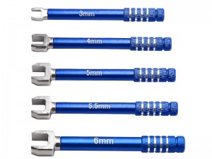 ALUMINUM 3/4/5/5.5/6mm TIE ROD TURNBUCKLE WRENCH TOOL SET - ST-030/BU