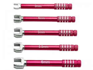 ALUMINUM 3/4/5/5.5/6mm TIE ROD TURNBUCKLE WRENCH TOOL SET - ST-030/RE