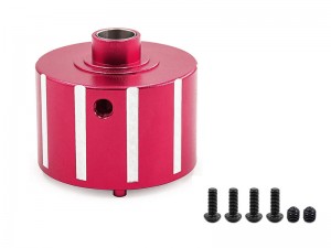 ALUMINUM FRONT / REAR DIFF CASE COVER ARA310915 FOR 1/5 ARRMA KRATON / OUTCAST 8S EXB MONSTER - RED - RS-ARA310915/RE