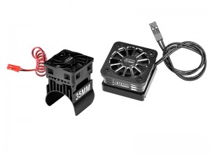 GPM ALLOY BL-2S VXL-3S ESC & MOTOR COOLING FAN FOR TRAXXAS MINI MAXX MINI XRT RC TRUCK - BLACK - XRTM01851FAN-BK