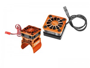 GPM ALLOY BL-2S VXL-3S ESC & MOTOR COOLING FAN FOR TRAXXAS MINI MAXX MINI XRT RC TRUCK - ORANGE - XRTM01851FAN-OR