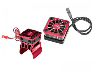 GPM ALLOY BL-2S VXL-3S ESC & MOTOR COOLING FAN FOR TRAXXAS MINI MAXX MINI XRT RC TRUCK - RED - XRTM01851FAN-R