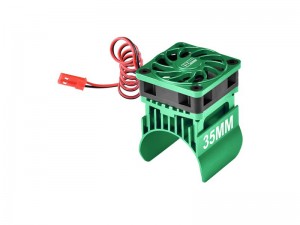 GPM TXMM018FAN ALLOY COOLING FAN WITH 35MM MOTOR HEATSINK FOR TRAXXAS MINI MAXX 107154-1 / MINI XRT 108076-1 - GREEN - TXMM018FAN-G