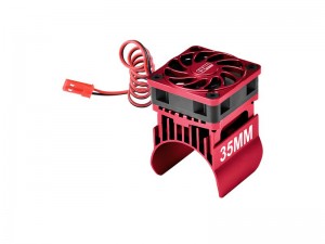 GPM TXMM018FAN ALLOY COOLING FAN WITH 35MM MOTOR HEATSINK FOR TRAXXAS MINI MAXX 107154-1 / MINI XRT 108076-1 - RED - TXMM018FAN-R