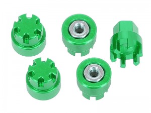 ALUMINUM M2 WHEEL NUT CAP HEX WITH TOOL FOR AXIAL RACING 1/24 SCX-24 AX-24 CRAWLER DEADBOLT JLU GLADIATOR BRONCO - RS-M27/GR