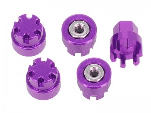 ALUMINUM M2 WHEEL NUT CAP HEX WITH TOOL FOR AXIAL RACING 1/24 SCX-24 AX-24 CRAWLER DEADBOLT JLU GLADIATOR BRONCO - RS-M27/PU
