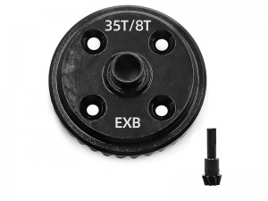 STEEL SPIRAL MAIN DIFF GEAR 35T / 8T ARA310980 FOR ARRMA 1/7 MOJAVE KRATON NOTORIOUS 6S V6 EXB - RS-ARA310980-358T