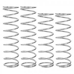 STAINLESS STEEL SHOCK SPRING FRONT - 80mm REAR - 90mm SPN 2.0 ARA330780 ARA330782 FOR ARRMA 1/7 BIG ROCK FIRETEAM 1/8 KRATON V6 EXB NOTORIOUS V6 BLX - SILVER - RS-ARA33078082/SI