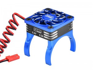 ALLOY HIGH SPEED COOLING FAN 20000RPM 36mm MOTOR FOR TRAXXAS MINI XRT / MINI MAXX / MINI SLASH / 1/8 JATO 4X4 - BLUE - XRTM018FANV1-B