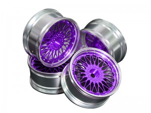 ALUMINUM VINTAGE BBS RIM SET 45 X 26mm 12mm HEX FOR 1/10 YOKOMO DRIFT TAMIYA TT-02D RC CAR - RS-WH482612/PU