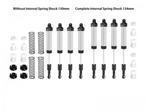 GPM LMT2130134FR 6061 ALLOY F & R COMPLETE INTERNAL SPRING SHOCK SET - 130mm AND 134MM LOS-1830 LOS-1831 FOR LOSI 1/8 LMT 2.0 MONSTER GRACE DIGGER LOS04028 - SILVER - LMT2130134FR-S