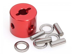 ALUMINUM DIRECT SPOOL DIFF SET FOR RC 1/10 TAMIYA XV-02 PRO RALLY CAR 58707 - RED - RS-TA10015174/RE