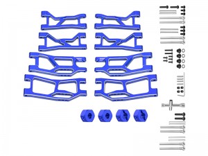 ALUMINUM FRONT & REAR UPPER LOWER SUSPENSION ARM WHEEL NUTS 10725 FOR TRAXXAS MINI XRT MONSTER 108076-1 - BLUE - RS-TRX10725/BU