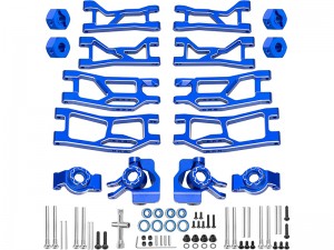 COMBO ALUMINUM STEERING KNUCKLE C-HUB REAR HUB SUSPENSION SET 10725 10736 10752 10732 FOR TRAXXAS MINI XRT MONSTER 108076-1 - BLUE - RS-COMBOMINIXRT-BU