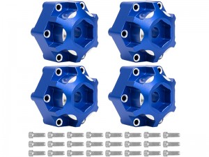 ALUMINUM HEX WHEEL HUBS ADAPTERS 6 X 30 TO 12mm WIDE TYPE 17.5mm PRO633701 MX28 FOR TRAXXAS STAMPEDE RUSTLER 4X4 RC TRUCK - RS-PRO633701/BU