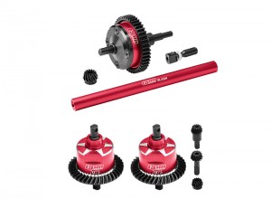 GPM ALUMININUM FULL FRONT CENTER REAR COMPLETE DIFFERENTIAL SET FOR TRAXXAS MINI SLASH 4X4 SHORT COURSE 10816 - TXMM1137SSLAM4712/R
