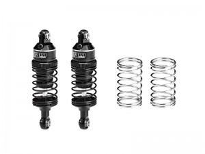 GPM SLAM063F/R 6061 ALLOY FRONT/REAR ADJUSTABLE PROGRESSIVE SPRING SHOCK 63mm 10865 10860 FOR TRAXXAS MINI SLASH SHORT COURSE 108164-1 - SLAM063F/R-BK