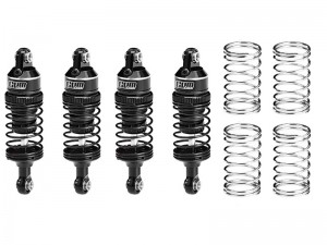 GPM SLAM063FR 6061 ALLOY FRONT & REAR ADJUSTABLE PROGRESSIVE SPRING SHOCK 63mm 10865 10860 FOR TRAXXAS MINI SLASH SHORT COURSE 108164-1 - SLAM063FR-BK