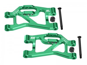 GPM SLAM056 7075-T6 ALLOY REAR LOWER SUSPENSION ARMS 10830 FOR TRAXXAS MINI SLASH 4X4 108164-1 - GREEN - SLAM056-G
