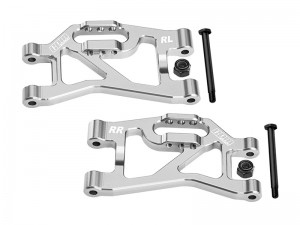 GPM SLAM056 7075-T6 ALLOY REAR LOWER SUSPENSION ARMS 10830 FOR TRAXXAS MINI SLASH 4X4 108164-1 - SILVER - SLAM056-S