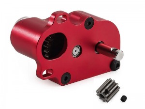 ALUMINUM LIGHT WEIGHT LCG TRANSMISSION GEARBOX FOR 1/10 AXIAL SCX10 TRAXXAS TRX-4 CRAWLER TRUCK - RED - RS-SCX10-LCG04/RE