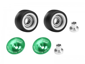 GPM MQM040R 7075 ALLOY WHEELIE BAR WHEEL & BEARING FOR RC ARRMA 1/16 QUAKE GROM ARA2137 / GORGON GROM ARA2130 - GREEN - MQM040R-G