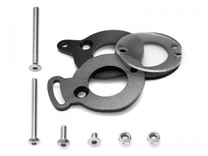 ALUMINUM ADJUSTABLE MOTOR MOUNT FOR RC 1/10 GRASSHOPPER 2 BLACK FOOT MONSTER BEETLE 1/12 CW-01 LUNCH BOX - CW01-04/BK