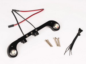 NYLON FRONT BUMPER LED SPOTLIGHT ARA320627 FOR ARRMA 1/8 NOTORIOUS 6S BLX V6 RC TRUCK 4X4 ARA8611V6T1 - RS-ARA320627/LED