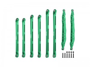 GPM RBX01449FR ALUMINUM 7075 REAR CHASSIS LINKS & REAR LOWER TRAILING ARMS & FRONT UPPER & LOWER CHASSIS LINKS AXI234023 FOR AXIAL 1/10 RB ... - RBX01449FR-G