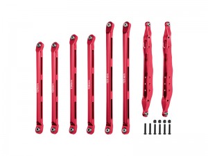 GPM RBX01449FR ALUMINUM 7075 REAR CHASSIS LINKS & REAR LOWER TRAILING ARMS & FRONT UPPER & LOWER CHASSIS LINKS AXI234023 FOR AXIAL 1/10 RB ... - RBX01449FR-R