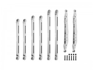 GPM RBX01449FR ALUMINUM 7075 REAR CHASSIS LINKS & REAR LOWER TRAILING ARMS & FRONT UPPER & LOWER CHASSIS LINKS AXI234023 FOR AXIAL 1/10 RB ... - RBX01449FR-S