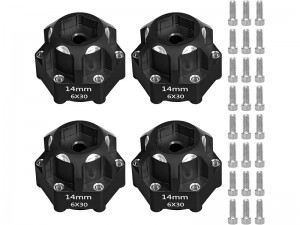 ALUMINUM 6X30 TO 14mm HEX ADAPTOR 20mm THICKNESS PRO634600 #6346-00 FOR PRO-LINE RC 1/10 ARRMA SENTON GRANITE TRUCK - RS-PRO634600/BK