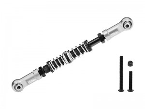 GPM LMT162 7075 ALLOY ADJUSTABLE SERVO LENGTH STEERING LINK  SPRING FORCE FOR LOSI 1/8 LMT 1.0  2.0  1/10 TLR TUNED LMT - SILVER - LMT162-S