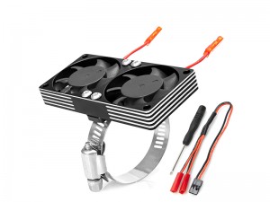 ALUMINUM ONE PIECE FANS MOTOR HEATSINK 40 X 40mm 22000RPM 40-50mm FOR 1/7 1/8 1/10 RC MONSTER SHORT COURSE CAR 4284 4985 1717 - RS-MHS4040AL/BK