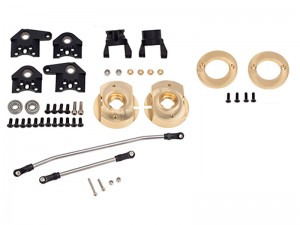 COUNTER WEIGHT BRASS AR60 AXLE STEERING KNUCKLE AX31316 AX31328 FOR AXIAL 1/10 WRAITH RR-10 90048 90053 RC TRUCK - RS-AX31316/BK