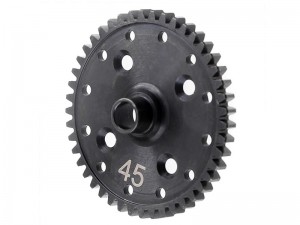 STEEL LIGHT WEIGHT SPUR GEAR - 45T IFW634-45S COMPATIBLE WITH 1/8 KYOSHO MP9 MP10 RC BUGGY - RS-IFW634-45S/BK
