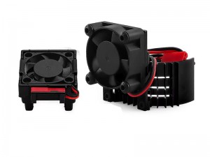 ADJUST ALUMINUM MOTOR HEATSINK 30 X 30mm COOLING FAN  W.  VELINEON VXL-3S ESC FANS MOUNT 3355R FOR 1/10 TRAXXAS SLASH MINI SLASH MINI XRT STAMPEDE ST  ... - RS-MHS3030VXL3/BK