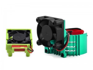 ADJUST ALUMINUM MOTOR HEATSINK 30 X 30mm COOLING FAN  W.  VELINEON VXL-3S ESC FANS MOUNT 3355R FOR 1/10 TRAXXAS SLASH MINI SLASH MINI XRT STAMPEDE ST  ... - GREEN