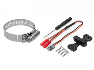 ALUMINUM DUAL COOLING FAN BELT SUPPORT MOUNT FOR 30 X 30mm 35-43mm DUAL FANS - RS-MHS3030A/BK