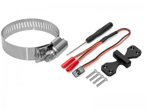 ALUMINUM COOLING FAN BELT MOUNT FOR 40 X 40mm 40-50mm DUAL FANS - BLACK - RS-MHS4040A/BK