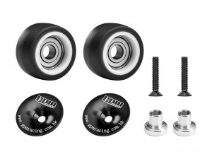 GPM XRTM040R/W 7075 7075-T6 ALLOY WHEELIE BAR WHEEL & BEARING 4976 FOR TRAXXAS MINI XRT VXL 3S 108076-1 / MINI MAXX 107154-1 - BLACK - XRTM040R/W-BK