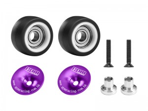 GPM XRTM040R/W 7075 7075-T6 ALLOY WHEELIE BAR WHEEL & BEARING 4976 FOR TRAXXAS MINI XRT VXL 3S 108076-1 / MINI MAXX 107154-1 - PURPLE - XRTM040R/W-P