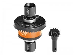 GPM STEEL 7075 ALLOY 10T / 43T FRONT / REAR COMPLETE DIFFERENTIAL 9580 FOR TRAXXAS 1/8 4WD SLEDGE MONSTER TRUCK 95076-4 - SLE1043S-OR