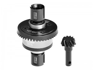 GPM STEEL 7075 ALLOY 10T / 43T FRONT / REAR COMPLETE DIFFERENTIAL 9580 FOR TRAXXAS 1/8 4WD SLEDGE MONSTER TRUCK 95076-4 - SILVER - SLE1043S-S