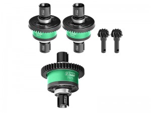 GPM STEEL 7075 FRONT CENTER REAR COMPLETE DIFFERENTIAL 9580 9585 FOR TRAXXAS 1/8 4WD SLEDGE MONSTER TRUCK 95076-4 - SLE1043046S-G