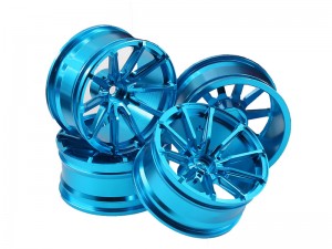 ALUMINUM RIM SET 51 X 27mm 12mm HEX FOR 1/10 TAMIYA TT-02 XV-02 RALLY DRIFT CAR - RS-WH5127/BU